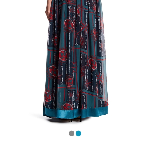 NWT: Printed Chiffon Maxi Skirt - Picture 5 of 6